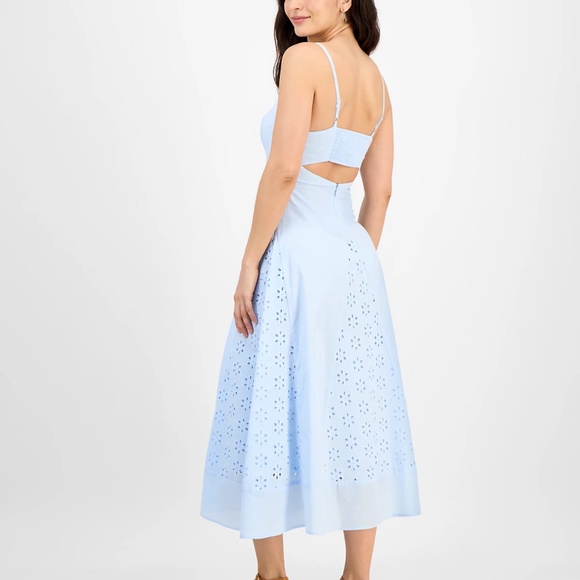 NEW And Now This Petite V-Neck Sleeveless Eyelet Maxi Dress XS petite - Picture 3 of 7